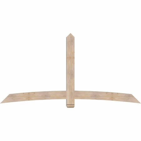 Ekena Millwork Bellingham Smooth Timber Gable Bracket, Douglas Fir, 96"W x 48"H x 5 1/2"D x 5 1/2"F, 12/12 Pitch GBW096X48X0606BEL00SDF